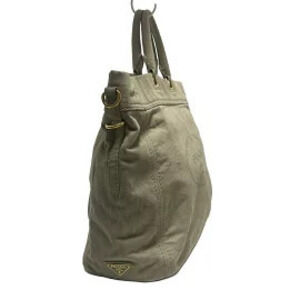 Prada Canapa canvas tote bag rolled top Handles logo triangle
